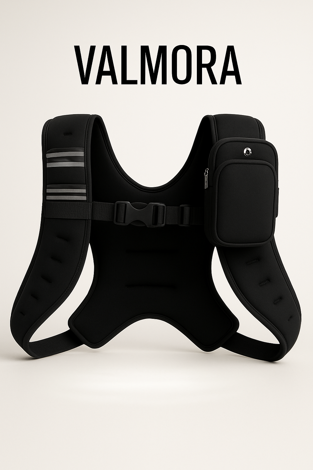 Weighted Vest 8 Lb Weight Vest for Woman Men Sport Weighted Vest with Reflective Stripe Adjustable Buckle Straps Back Black Mesh Pocket for Strength Training Running